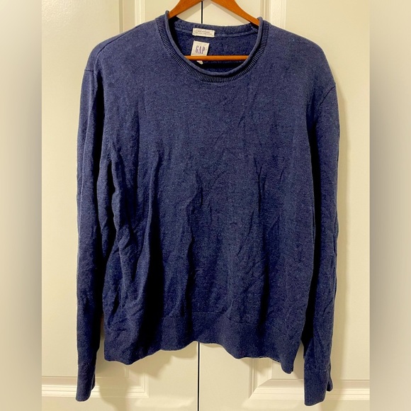 #112-GAP- Linen blend long sleeve sweater - Picture 1 of 2